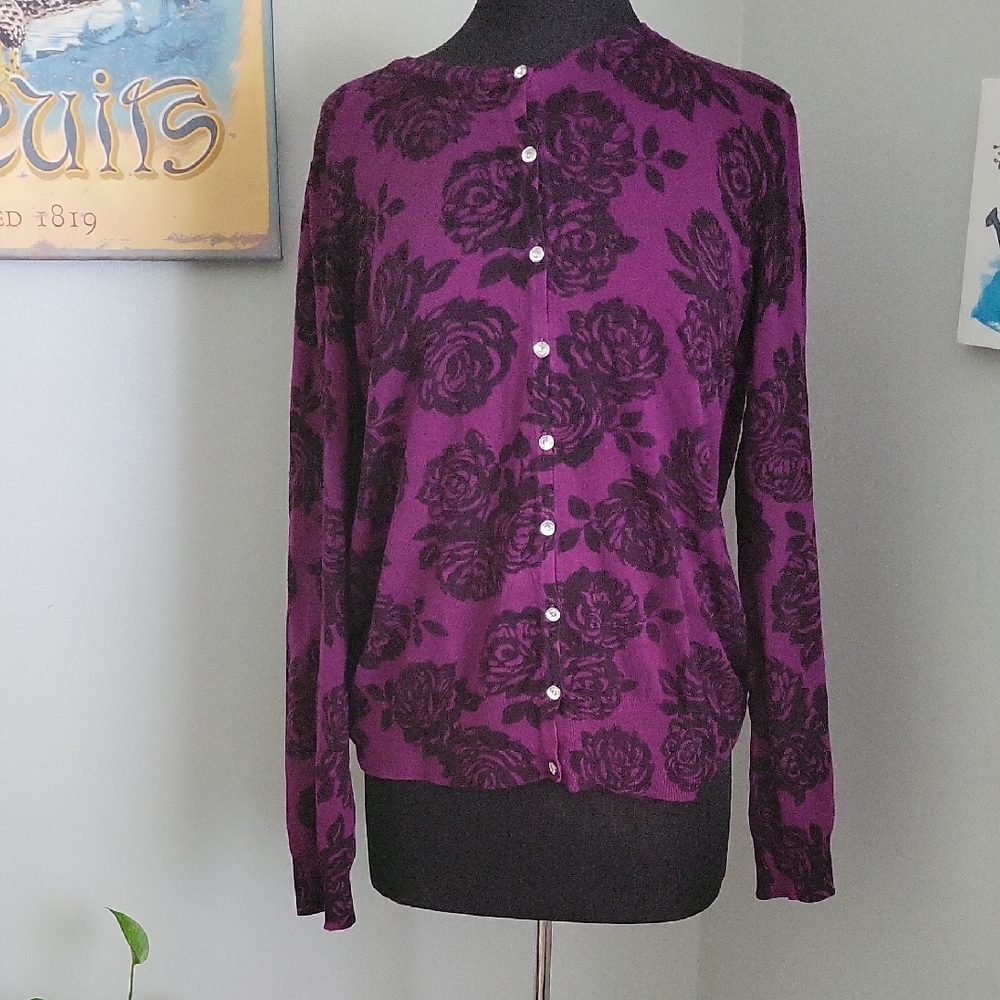 Covington Purple Floral Blouse